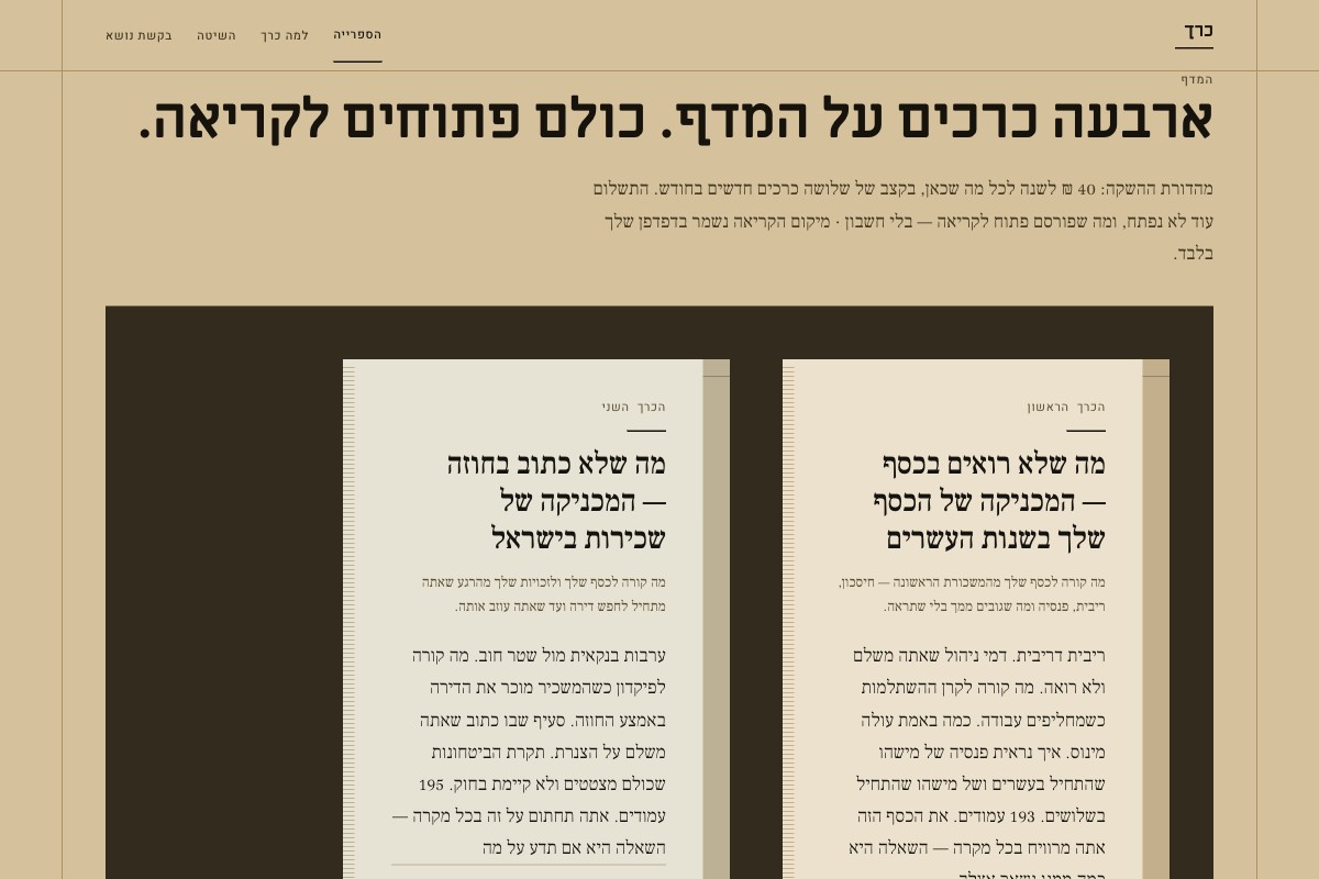 הספרייה של כרך — כריכות הכרכים שיצאו